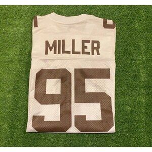 Vintage Cleveland Browns jersey mens medium white jamir miller puma brown Y2K
